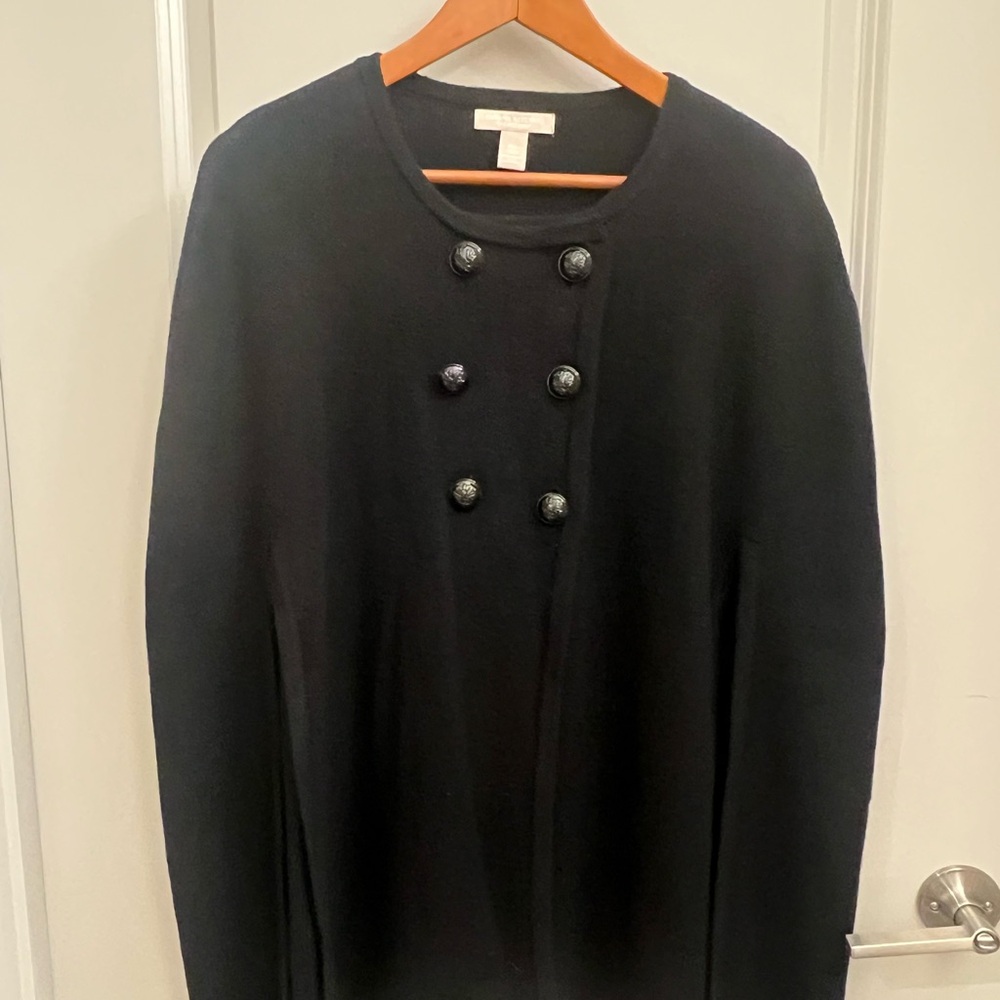 Black Banana Republic poncho sweater with slits